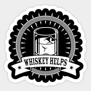 Vintage Whiskey Helps Sticker